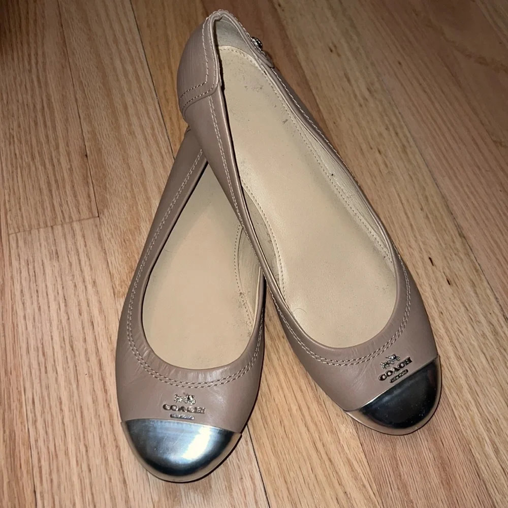Coach flats. Beige/tan. Worn once. Like new. - Picture 5 of 5